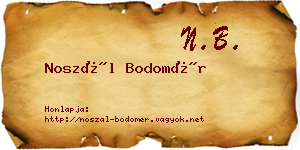 Noszál Bodomér névjegykártya